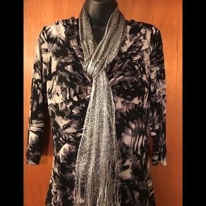 black silver bling scarves